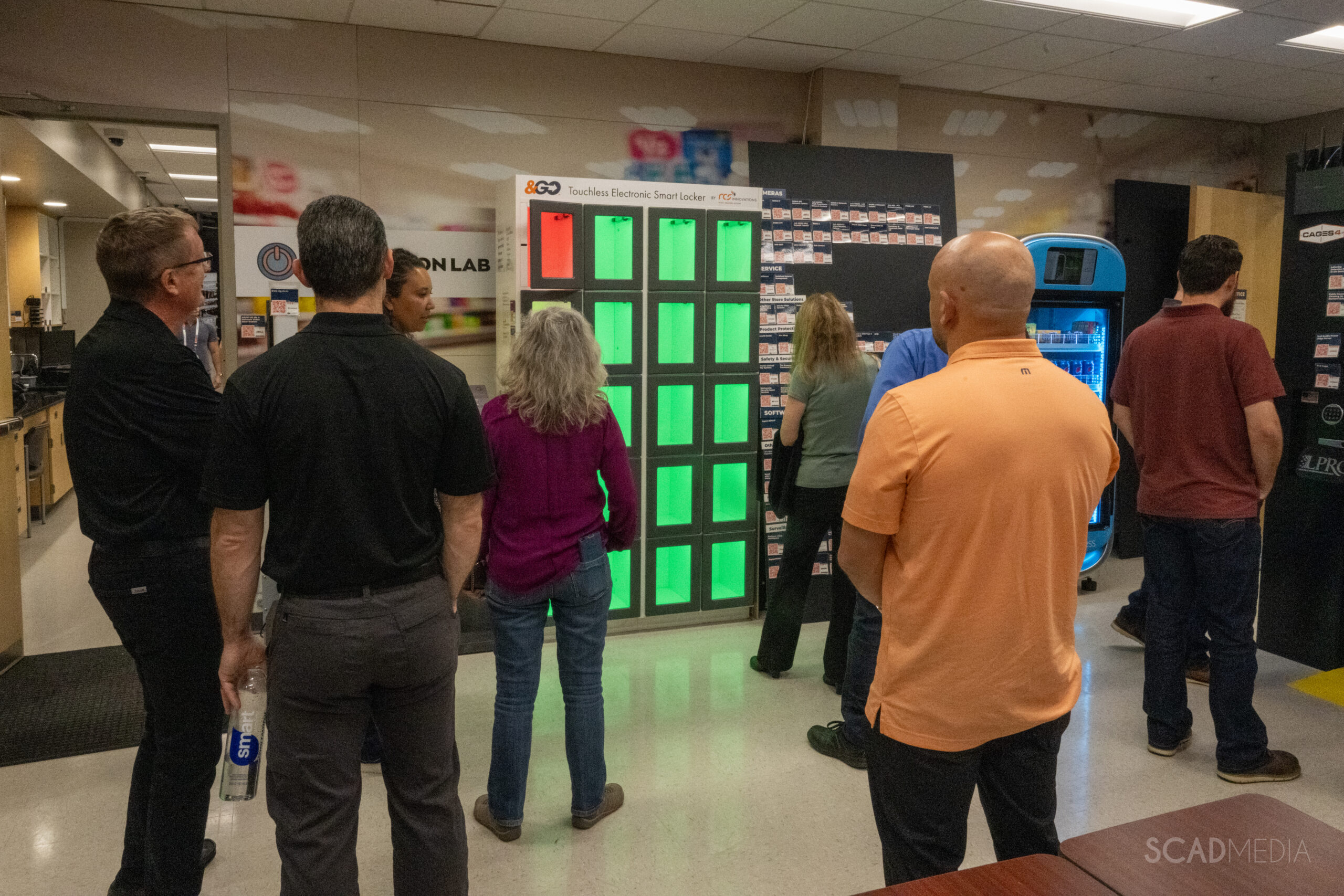 Two men talking at LPRC lab